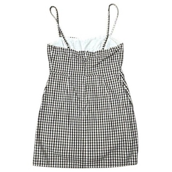 Honey Punch Brown Gingham Mini Dress Sundress Lined Womens Large Preppy Classic - Picture 3 of 15